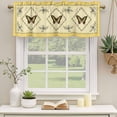 thumbnail image 3 of 2 Pack Valances for Windows, Vintage Butterfly Window Valances for Living Room/Bedroom/Bathroom, Floral Botanical Retro Art Light Filtering Kitchen Curtain Valance Window Treatment 54"W x18" L, 3 of 9