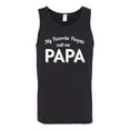 thumbnail image 2 of Wild Bobby My Favorite People Call Me PAPA Father's Day Men Graphic Tank Top, Black, Small, 2 of 5