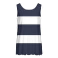 thumbnail image 5 of Staron Summer Tops for Women Casual Fashion Striped Round Neck Sleeveless Loose Basic Comfy Tank Top with Pockets, Navy XXL, 5 of 5