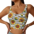 thumbnail image 2 of Lsque Cute Sunflowers Printed Women'S Sports Bra, Compression, Moisture Wicking, High-Impact Sports Bra For Women,Supportive sports bra-XX-Large, 2 of 9