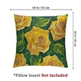 thumbnail image 4 of Yellow Roses Flower Satin Pillowcase for Hair and Skin Silk Pillowcase Pillow Case with Envelope Closure Throw Pillow Cover for Sofa Bedroom Chair Car Home Decor - Standard,, 4 of 7