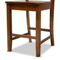 thumbnail image 2 of Baxton Studio Walnut Brown Finished Wood 2-Piece Counter Stool Set, 2 of 8