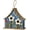 3D Flowers Washed Blue, variant on 10.2" H Hanging Bird House for Outdoor Patio Garden Decorative Birdhouse Pet Cottage Distressed Wooden Birdhouse, Flower Rustic Blue
