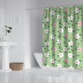 thumbnail image 2 of Pioneer Flower Floral Print Pattern Shower Curtain 84"x72", Bathroom Decorative Shower Curtain Set with 12 Hooks, Waterproof Washable, 2 of 6