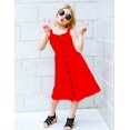 thumbnail image 3 of Arshiner Girls Sundress Button Design Summer Casual Dresses Sleeveless Dresses, 3 of 6