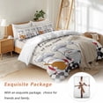 thumbnail image 7 of The Chef Bedding Duvet Cover Set King Size 4 Pieces Gnome Kitchen Linen Black Buffalo Plaid Bedding Set with Zipper Closure, 1 Comforter Cover 92x106 Inches 1 Flat Sheet & 2 Pillow Cases, 7 of 7