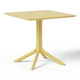 thumbnail image 6 of WestinTrends Playa 31.5" Square Outdoor Plastic Resin Patio Dining Table for 4, Yellow, 6 of 12
