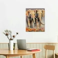 thumbnail image 2 of COMIO  Elephant Painting Canvas Wall Art Boho Paisley Pictures Artwork Vintage Home Living Room Bedroom, 2 of 4