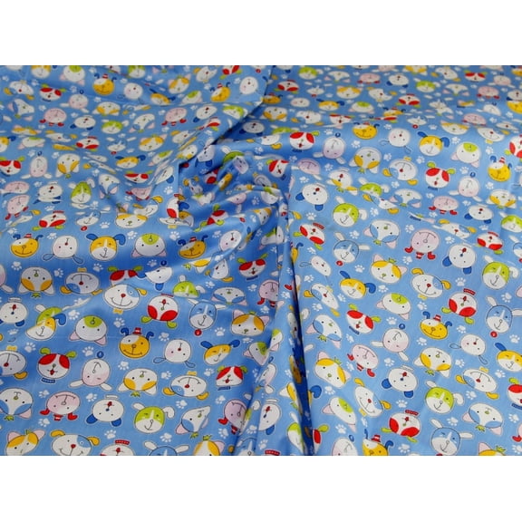 Minerva 100% Cotton Fabric Blue - per yard