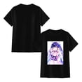 thumbnail image 3 of Pastel Geometric Neko Anime Girl Graphic Black T-Shirt, 3 of 7