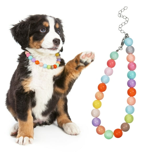 SHISUYAN Beaded Dog Collar Necklace Puppy Necklace Fancy Pet Jewelry For Small Dogs And Cats Cute Accessories For Pets Birthdays