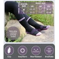 thumbnail image 3 of Womens Merino Wool Hiking Socks Thermal Warm Winter Boot Crew Socks Cushion Work Walking Gift Socks 5 Pairs, 3 of 6