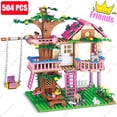 thumbnail image 1 of Casa del árbol de la amistad para niñas, bloques de construcción, Villa, Castillo, modelo, figura de niña, muñeca, juguete, venta al por mayor y al por menor, regalo de ladrillo Compatible, 1 of 5