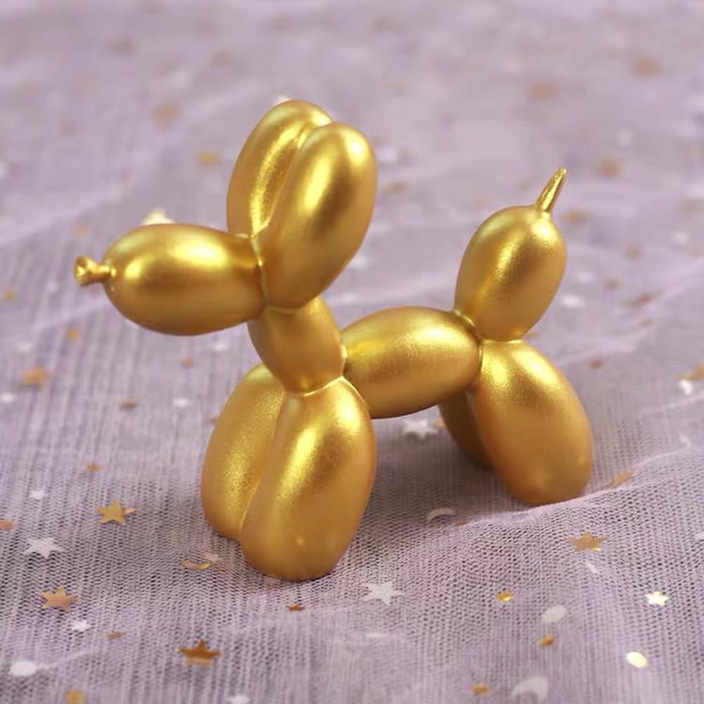 Cute Small Balloon dog Resin Crafts Sculpture Gifts Cake Home Decor Ornaments 