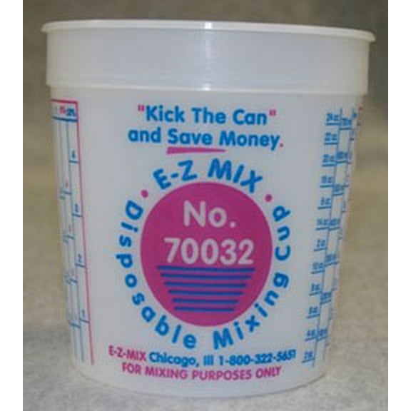 Disposable Mixing Cups - 100 One Quart Cups