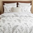 thumbnail image 6 of 100% Cotton Floral Duvet Cover Set Queen Size, Gray Branches Floral Bedding, 3 Pcs with Zipper Closure & Corner Ties, Soft Breathable Duvet Cover for All Seasons, 6 of 8