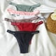 thumbnail image 4 of Ropa interior brasileña triangular para mujer, calcetines largos de encaje de malla, ropa interior de encaje de algodón, 4 of 6