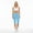 15540274069142625094, variant on Frozen Lake Blue Color Women's Brushed Suede Poly Span Casual Capri Leggings XS-2XL