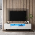 thumbnail image 3 of Holaki 70" Modern White TV Stand, 16 Colors LED TV Stand w/Remote Control Lights, 3 of 10
