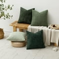 thumbnail image 4 of Fundas de almohada decorativas MIULEE, 46 x 46 cm, felpilla verde, paquete de 4, 4 of 7
