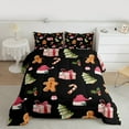 thumbnail image 2 of Castle Fairy 3-Piece Full Size Comforter Set - Tree Gingerbread Christmas Print, 2 of 8