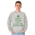 thumbnail image 3 of Keep Calm Shake Shamrocks St Paddys Sweatshirt for Men or Women Brisco Brands M, 3 of 6