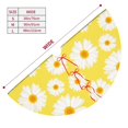 thumbnail image 3 of Rateoe Daisies Flowers Print Christmas Tree Skirt 48" for Xmas Holiday New Year Party Circle Tree Mat Ornaments Decoration, 3 of 7