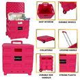 thumbnail image 3 of Everything Mary Pink Collapsible Storage Cart for Crafts & Hobby Supplies, Pink, 3 of 9