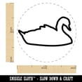 thumbnail image 2 of Swan Swimming Outline Self-Inking Rubber Stamp Ink Stamper - Fuchsia Ink - Medium 1 Inch, 2 of 7
