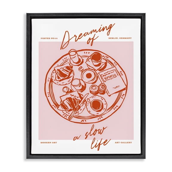 Stupell Industries Industrial Dreaming Of A Slow Life Black Floating Frame Canvas Art, 17 x 21, by The Prints Vibe