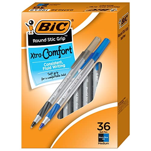 BIC Round Stic Grip Ballpoint Pens, 36-Pack Assorted photo 3