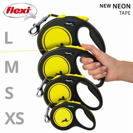 フレキシ (flexi) ニューネオン テープ S ( 5m, 15kg以下 ) 犬用伸縮リード フレキシリード ドイツ製