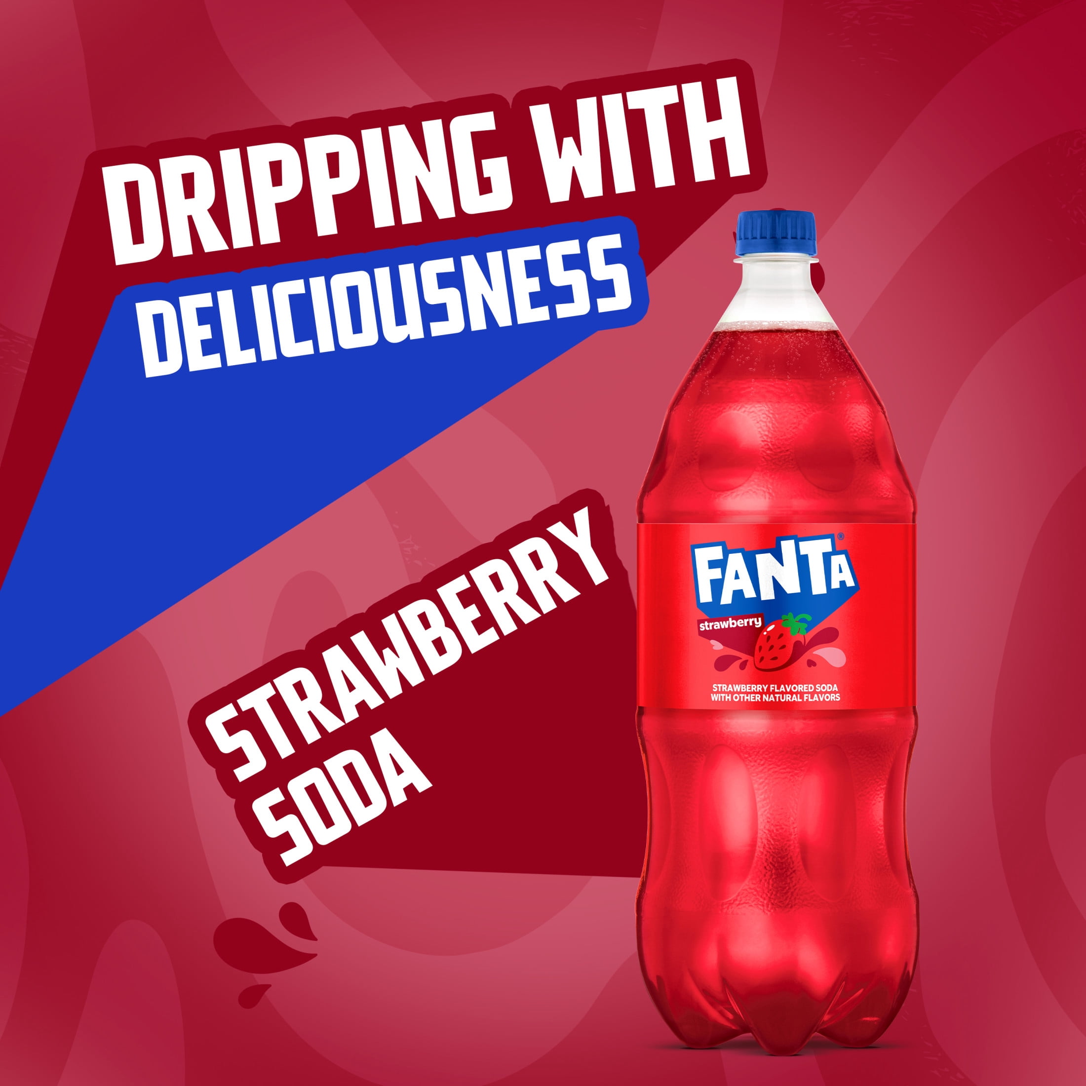 Fanta Strawberry Soda Pop Bottle, 2 Liter