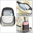 thumbnail image 4 of Sunflower White Pattern 17" Waterproof Oxford School Backpacks for Teens, S-Shape Padded Straps, for School, Travel, Hiking, Camping, 4 of 5
