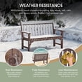 thumbnail image 5 of WestinTrends Malibu Outdoor 2-Person All-Weather HDPE Front Porch Garden Bench, Dark Brown, 5 of 15