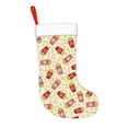 thumbnail image 2 of Rateoe Cartoon Popcorn Print Christmas Stockings,18 Inch Large Christmas Stockings Decoration Ornaments for Holiday Home Fireplace Indoors, 2 of 7