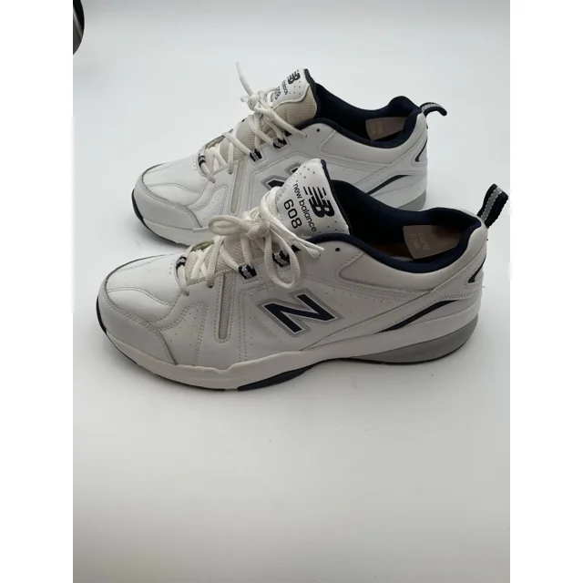 New Balance 608v5 Shoes Men’s Size 14 4E Extra Wide Leather White Navy Ex Cond