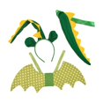 thumbnail image 1 of Juego de 3 Piezas Disfraz Dinosaurio Salvador Diadema Amarillo, 1 of 10