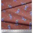thumbnail image 3 of Soimoi polyester Crepe Fabric Floral,Envelope & Fox Kids Print Fabric by Yard 52 Inch Wide, 3 of 3