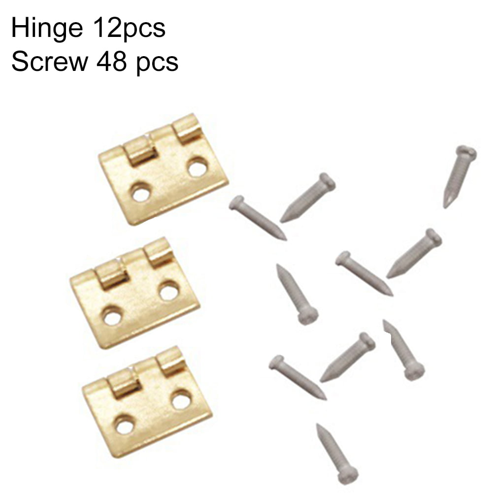 Dolls House Miniature DIY Fixtures & Fittings Hardware 4 Brass T Hinges 