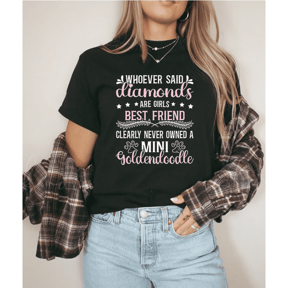 Mini Golden Doodle Small Dog Breed Funny Mom Pet Lover Unisex T-Shirt, up to Size 5XL