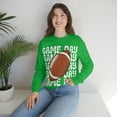 thumbnail image 5 of Retro Game Day Football Sweatshirt Vintage Football School Spirit Shirt Irish Green 3XL, 5 of 6