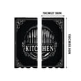 thumbnail image 3 of 2 Pack 2D Printed Kitchen Curtain 28x47 Inches, Washable Decorative Short Curtain Pair with Rod Pocket, Window Curtain for Kitchen Bedroom Bathroom, 3 of 7