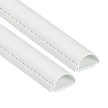 D-Line White Half Round Cord Cover  1.18x0.59in  39in Length  2-Pack price history on PriceWatchPro