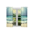 thumbnail image 2 of CADecor Seychelles Beach Window Kitchen Curtain, Sea Ocean Wave Window Treatment Panel Curtains,26x39 inches,Set of 2, 2 of 3
