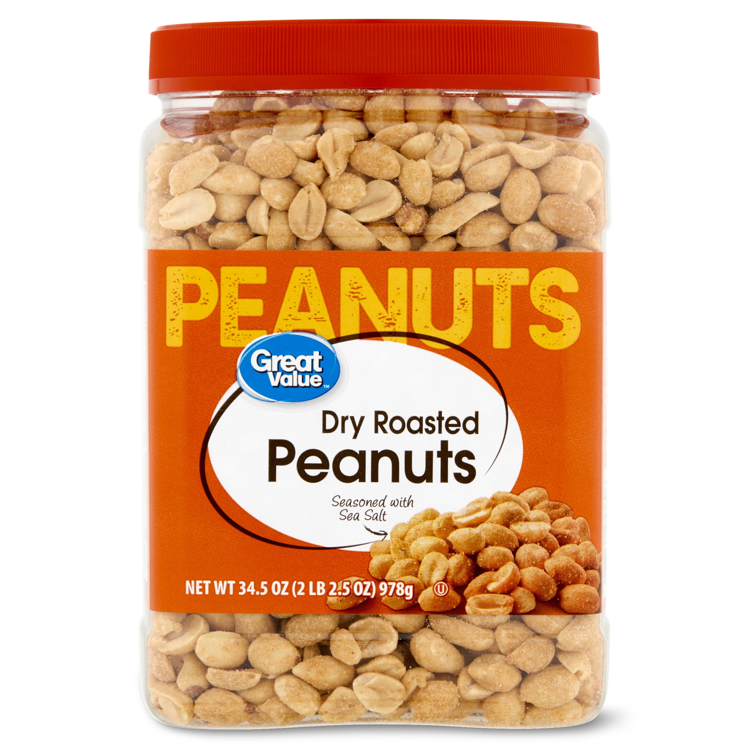 Great Value Dry Roasted Salted With Sea Salt Peanuts 34 5 Oz great-value-dry-roasted-salted-with-sea-salt-peanuts-34-5-oz