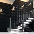 thumbnail image 4 of Panel 3D para pared, muro 3D, Panel decorativo resistente al agua , paquete de 10 piezas, Decoración oficina, casa, comercial, color blanco mate (S020) DECO  PVC S020 PIRAMIDE, 4 of 5