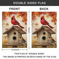 thumbnail image 4 of Fall Cardinals on Birdhouse with Leaves Fall Garden Flags 12.5"x18" Double Side,Small Yard Flags for Outside,Outdoor Fall Decor,Autumn Funny Garden Flag Yard Decoration, 4 of 4