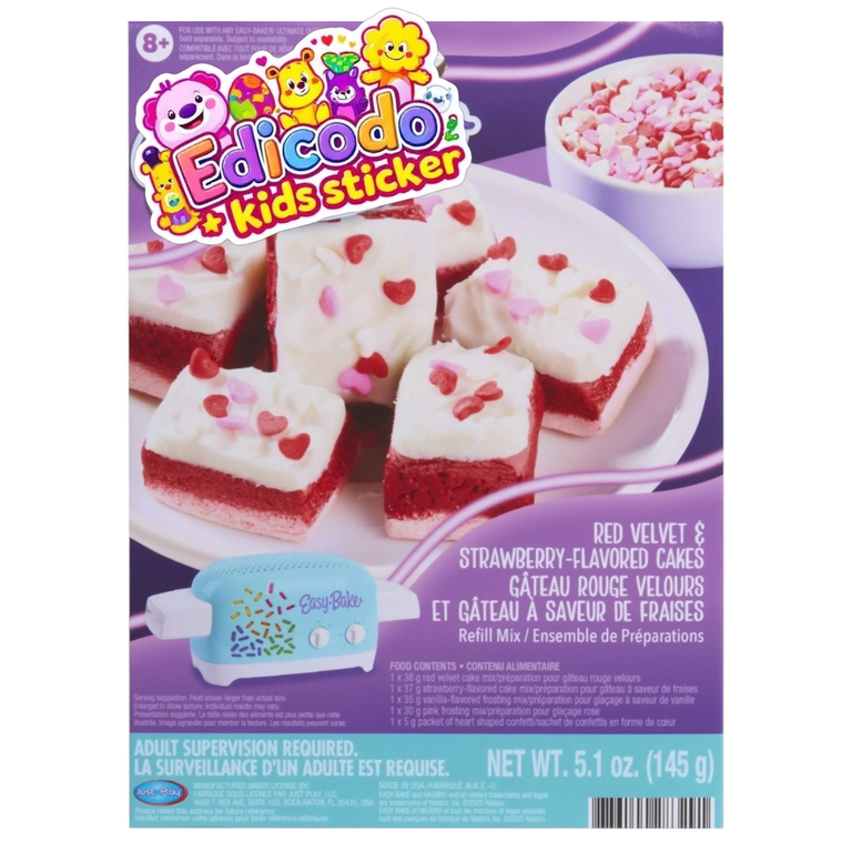E-Z Bake Oven Set, 2-Pack Refill, Mini Kitchen Tools, Chef Dress