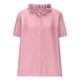 thumbnail image 5 of Tops de verano para mujer,Blusa de encaje con botones para mujer, cuello redondo, manga 3/4, poliéster, ideal para uso diario, sopatenor, 5 of 9